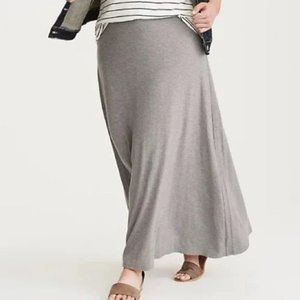 torrid gray maxi skirt sz3